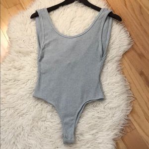 Kendall & Kylie Ribbed Low Back Bodysuit NWOT